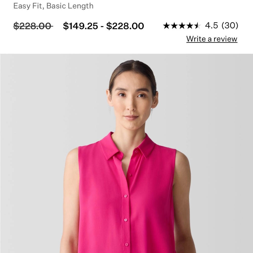 Women's Pink Sleeveless Top